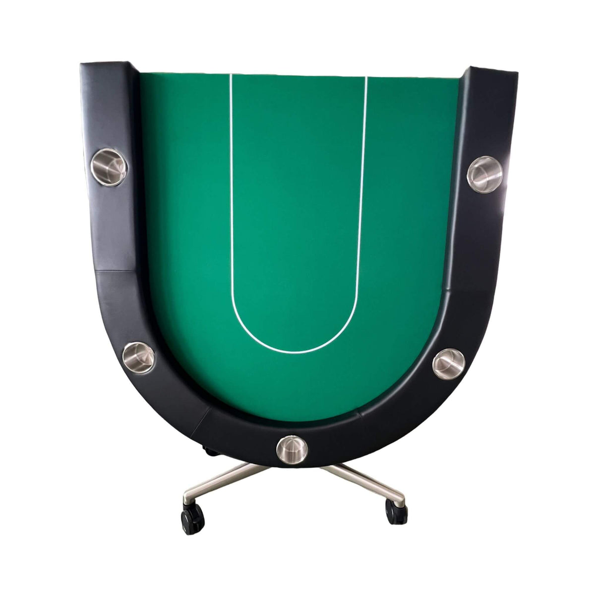 Premium 94-Inch Foldable 10-Player Poker Table With Wheels (SAK43087)