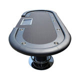 Premium 96-Inch Oval Poker Table With Racetrack And Chips Tray (SAK66823)