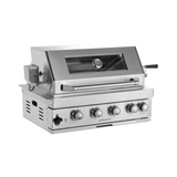 Premium Outdoor Kitchen With 32-Inch 60K BTU Built-In Stainless Steel LPG Gas Grill, Door And Drawer Combo And Stainless Steel Ice Box