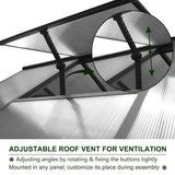 [06X12FT] Premium Polycarbonate Gray Walk-In Greenhouse Kit With Adjustable Vent And Lockable Door (SAK35264)