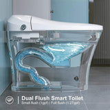Nuvia Premium Smart Heated Tankless Bidet Toilet With Dual Flush System (SAK10485)