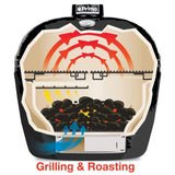 Primo Oval Large 300 Ceramic Kamado BBQ Grill W/ Stainless Steel Grates [PGCLGH]