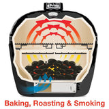 Primo Oval XL 400 Ceramic Kamado BBQ Grill W/ Stainless Steel Grates [PGCXLH]