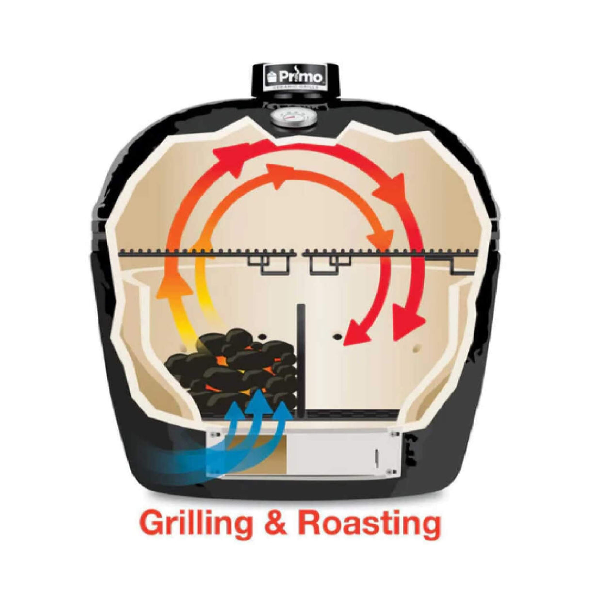 Primo Oval XXL All-In-One Ceramic Charcoal Grill [PGCXXLC]