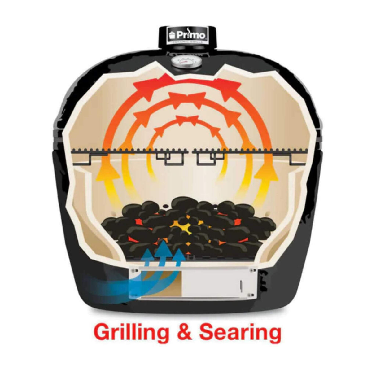 Primo Oval XXL All-In-One Ceramic Charcoal Grill [PGCXXLC]