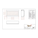 Remii Extra Tall 55" Electric Fireplace With Remote Control [102755-XT]