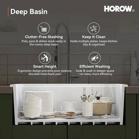 F01R-S3019W1-L 30 Inch Top Mount Kitchen Sink with Drainboard – Creamic Single Bowl