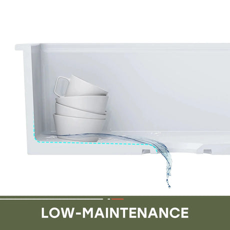F01R-S3019W1-L 30 Inch Top Mount Kitchen Sink with Drainboard – Creamic Single Bowl