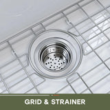 F01R-S3019W1-L 30 Inch Top Mount Kitchen Sink with Drainboard – Creamic Single Bowl
