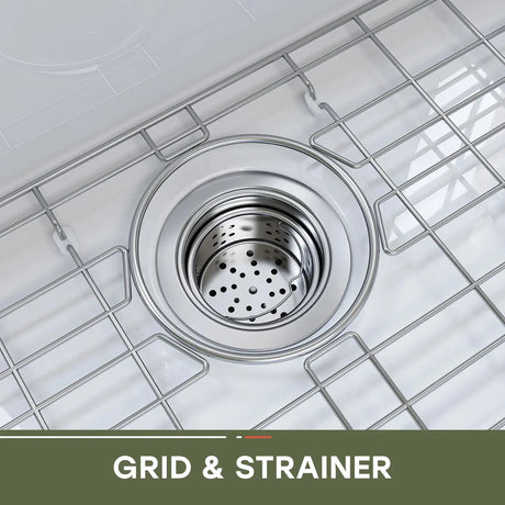 F01R-S3019W1-L 30 Inch Top Mount Kitchen Sink with Drainboard – Creamic Single Bowl