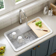 F01R-S3319W1-L  33 Inch Ceramic Overmount Kitchen Sink – Durable & Stylish Design