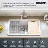 F01R-S3319W1-L  33 Inch Ceramic Overmount Kitchen Sink – Durable & Stylish Design