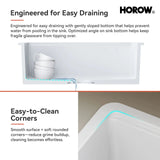 F01R-S3319W1-L  33 Inch Ceramic Overmount Kitchen Sink – Durable & Stylish Design