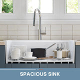 F01R-S3319W1-L  33 Inch Ceramic Overmount Kitchen Sink – Durable & Stylish Design