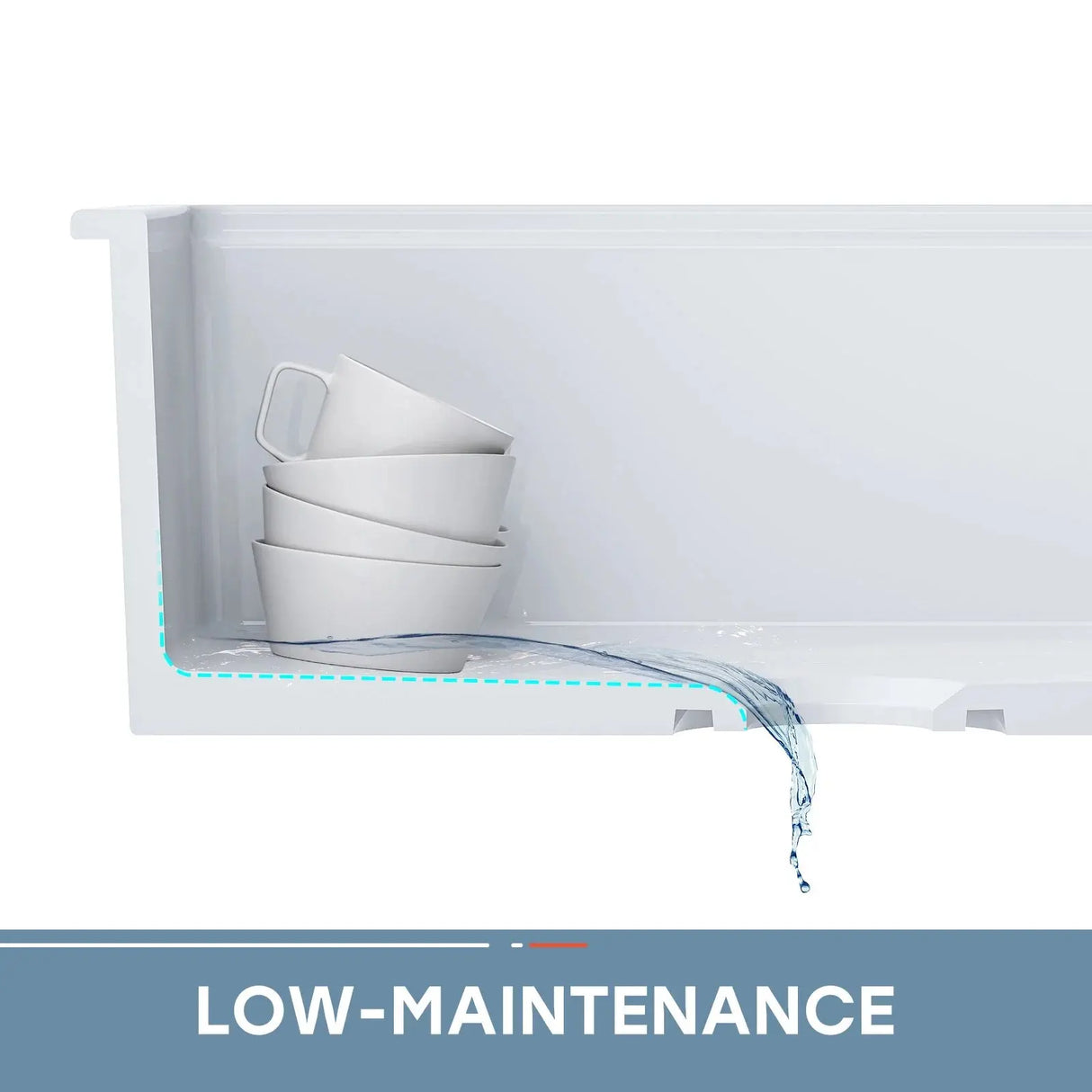 F01R-S3319W1-L  33 Inch Ceramic Overmount Kitchen Sink – Durable & Stylish Design