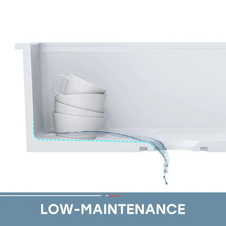 F01R-S3319W1-L  33 Inch Ceramic Overmount Kitchen Sink – Durable & Stylish Design