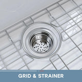 F01R-S3319W1-L  33 Inch Ceramic Overmount Kitchen Sink – Durable & Stylish Design