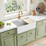 F01R-S3320W1-L 33 Inch Undermount Workstation Kitchen Sink with Grid