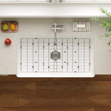 HOROW 36 Inch Kitchen Sink White Undermount Sink Model S3620W
