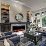 SimpliFire Allusion Platinum Recessed Linear Electric Fireplace [SF-ALLP50/60/72-BK]