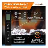 Simplifire Allusion Recessed Linear Electric Fireplace [SF-ALL48/50/60-BK]