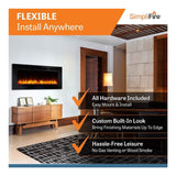 Simplifire Allusion Recessed Linear Electric Fireplace [SF-ALL48/50/60-BK]