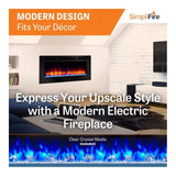 Simplifire Allusion Recessed Linear Electric Fireplace [SF-ALL48/50/60-BK]