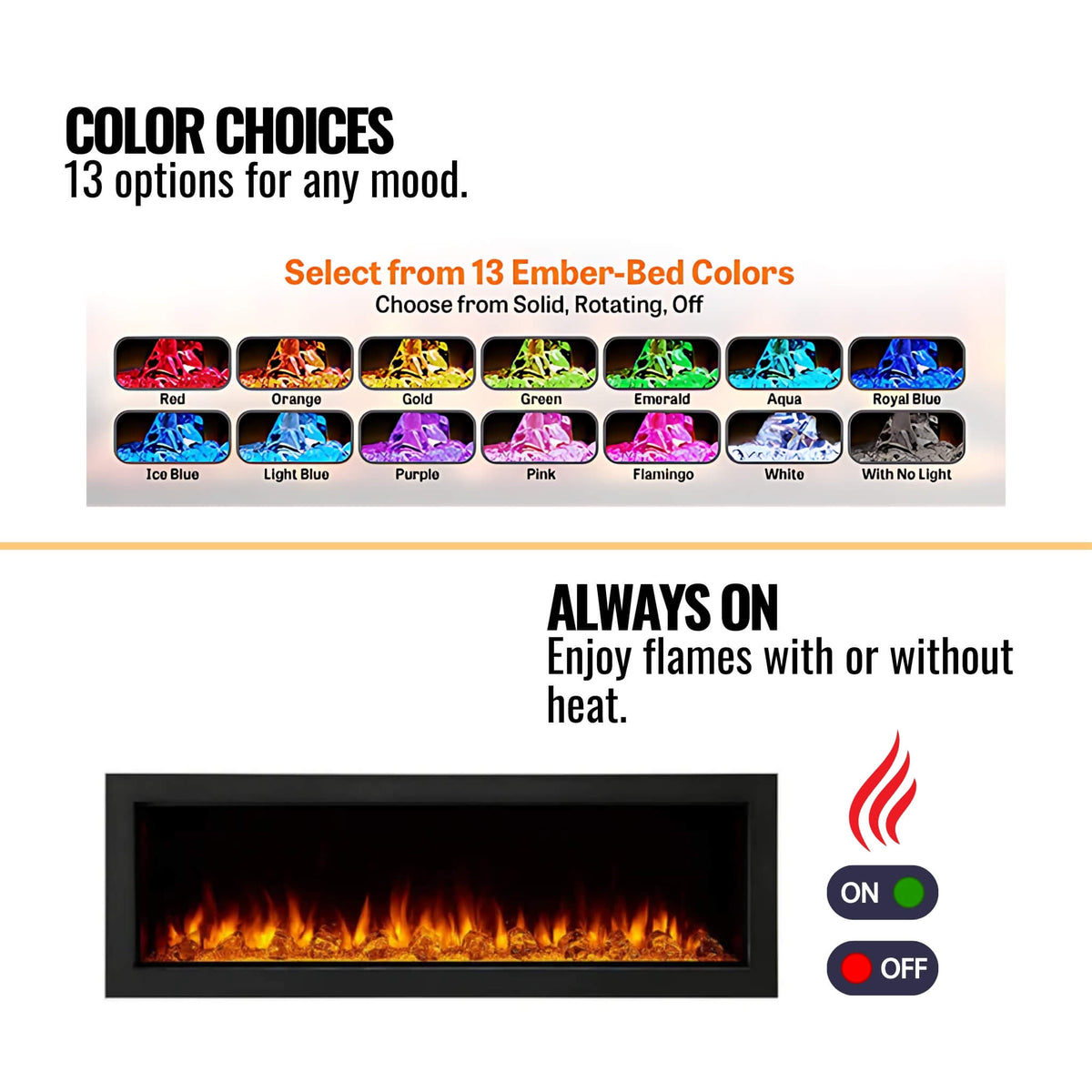 SimpliFire Forum Outdoor Electric Fireplace [SF-OD43/55]