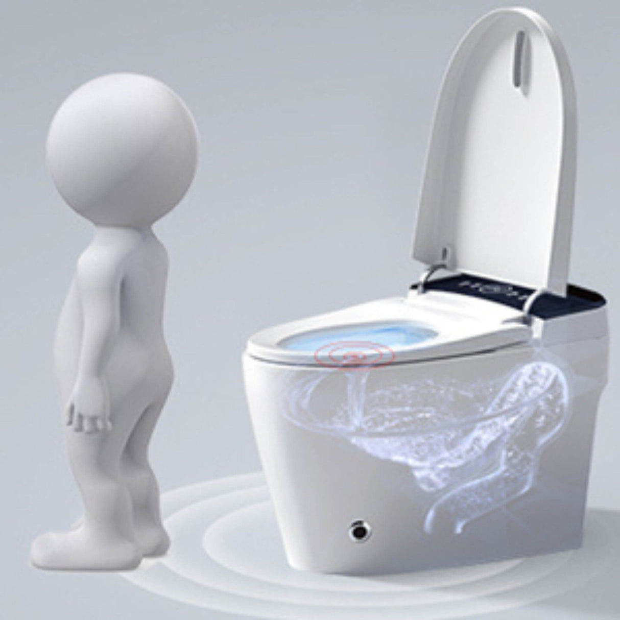 Nuvia Smart Auto Dual Flush Tankless Toilet With Heated Bidet, Auto Open And Close (SAK37415)