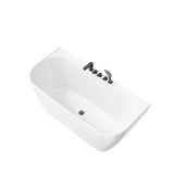 59 Inch Acrylic Back to Wall Tub with Faucet and Shower Head Model SU59-MB