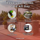 Summerset 24-Inch Outdoor Rated Refrigerator With Anti Vibration System [RFR-24S-A]