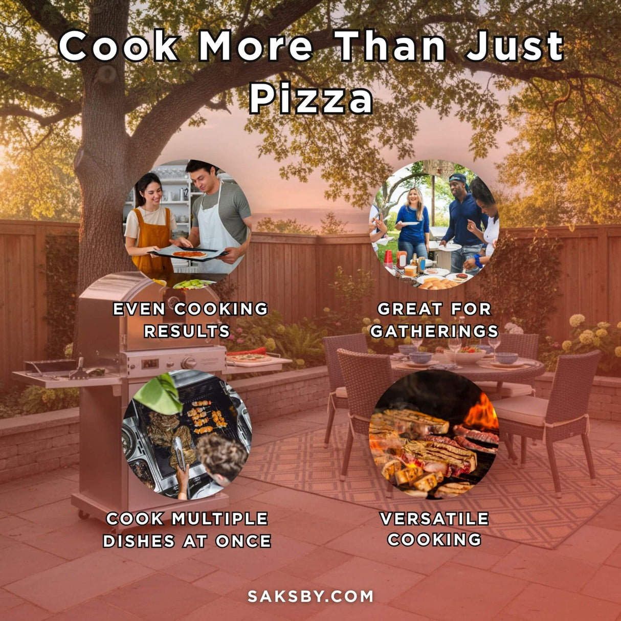 Summerset 60" Outdoor Freestanding Gas Pizza Oven [SS-OVFS-LP/NG]