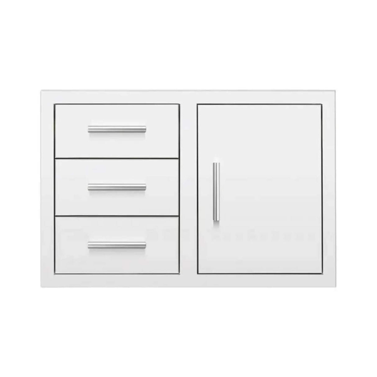Summerset 33-Inch Stainless Steel Flush Mount Triple Drawer And Access Door Combo [DC3-33]