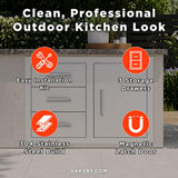 Summerset 33-Inch Stainless Steel Flush Mount Triple Drawer And Access Door Combo [DC3-33]