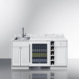 Summit Oasis Wet Bar Kitchenette With Countertop, Beverage Center, And Fully Assembled Cabinetry [OASISWH35]