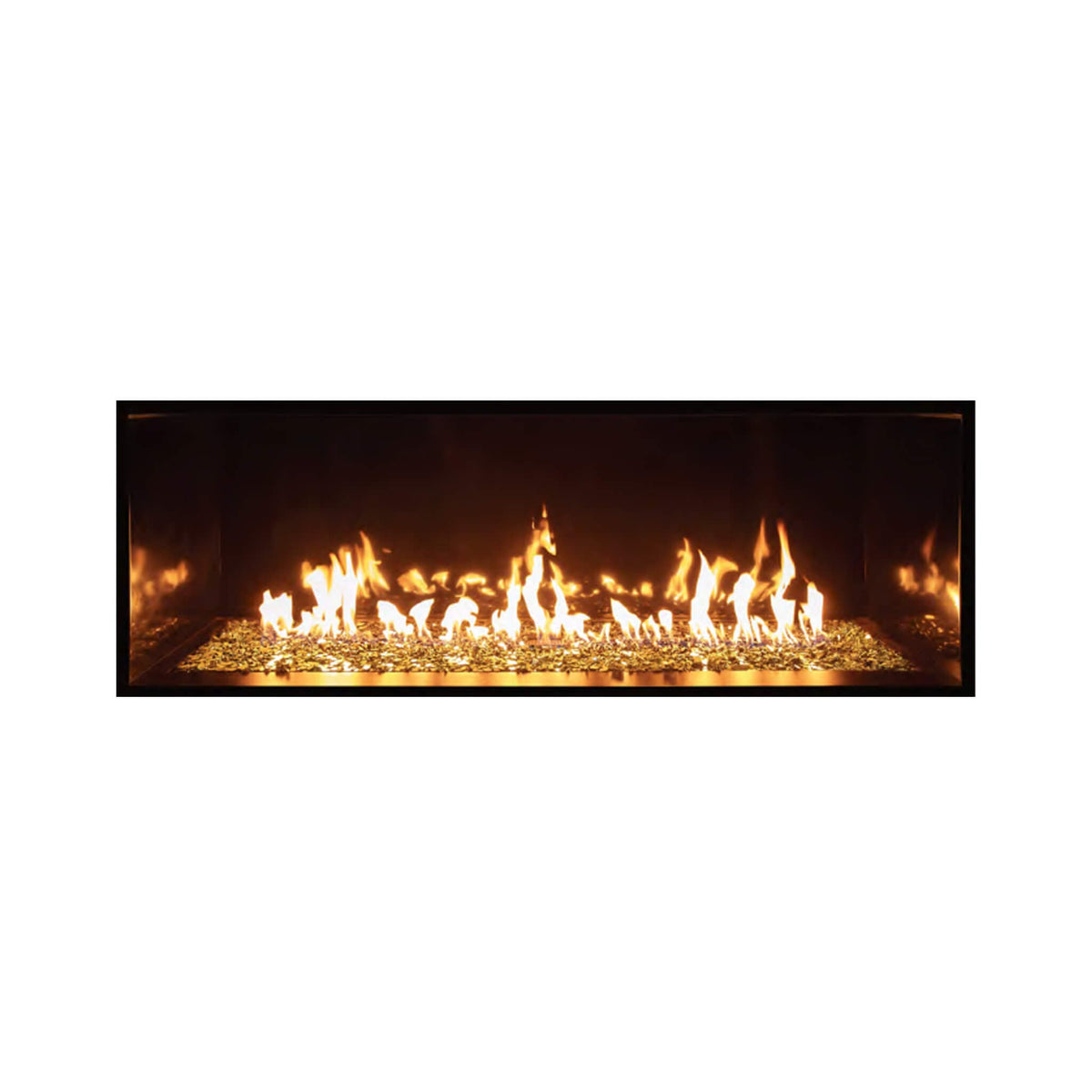 Summit 72-Inch Linear Fireplace With Bedrock [SML-72BR]