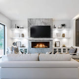 Summit 72-Inch Linear Fireplace With Bedrock [SML-72BR]