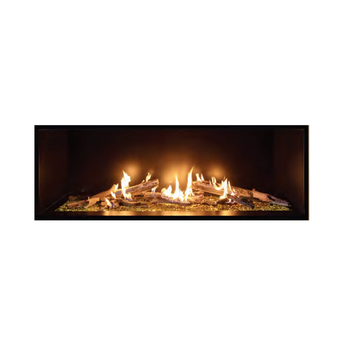 Summit 72-Inch Linear Fireplace With Bedrock [SML-72BR]