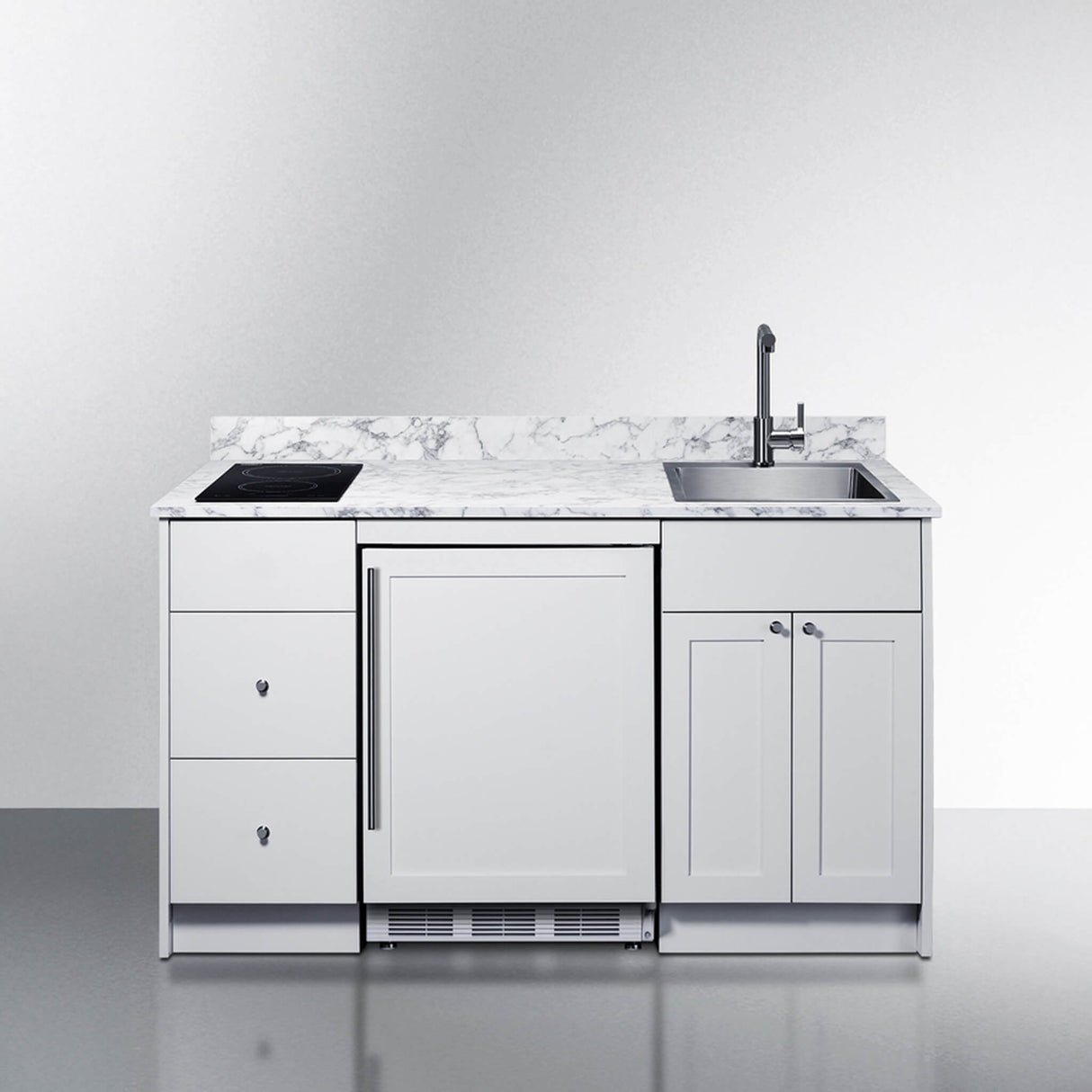 Summit Turnkey Caldera Kitchenette With A Cooktop, Refrigerator-Freezer, Sink, And Pre-Installed Cabinetry [CALDERAWH35]