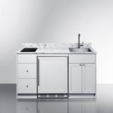 Summit Turnkey Caldera Kitchenette With A Cooktop, Refrigerator-Freezer, Sink, And Pre-Installed Cabinetry [CALDERAWH35]