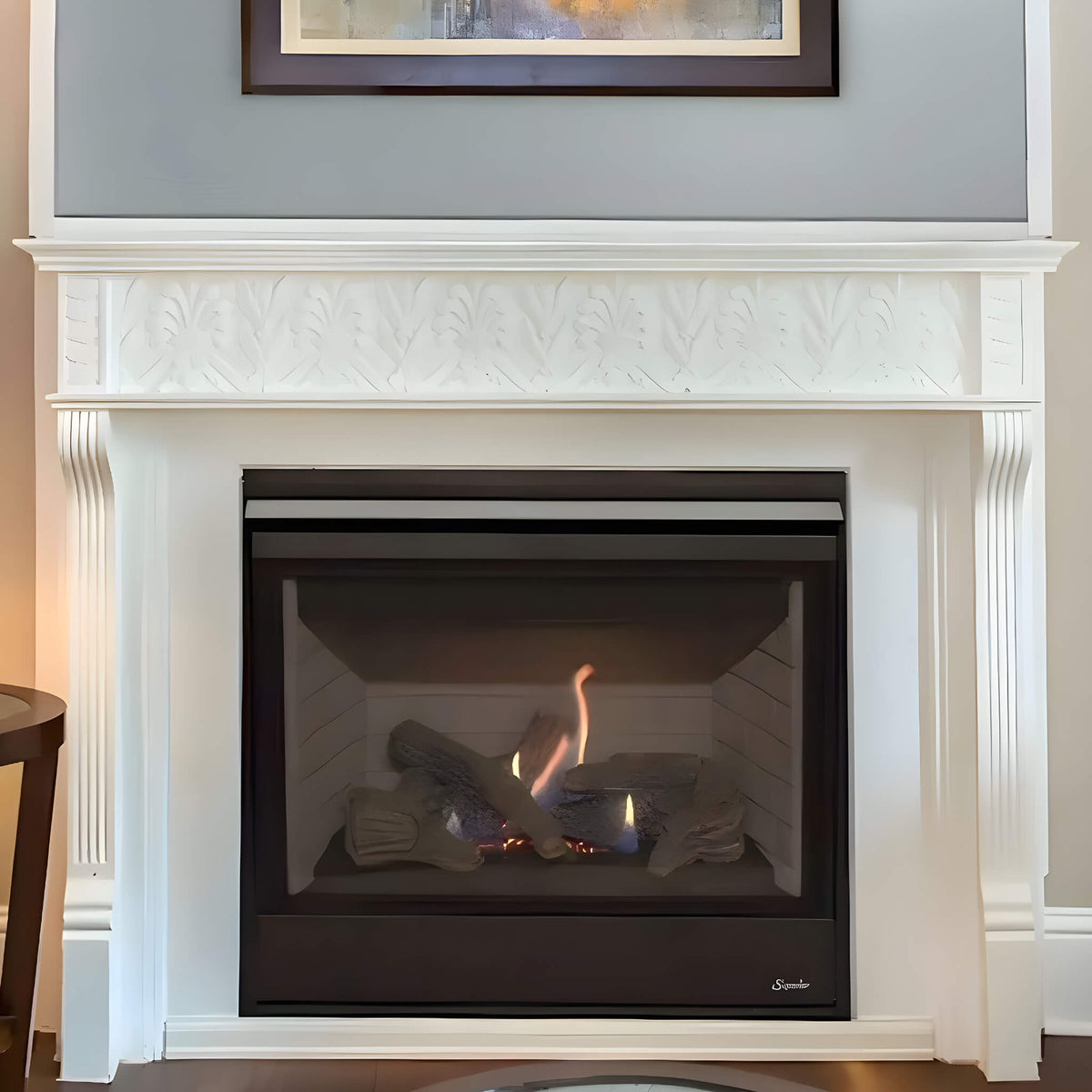 Superior Fireplaces 35-Inch Direct Vent Traditional Natural Gas Fireplace With Battery Backup [DRT2035R/TEP-C]