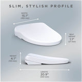 [SW4726] TOTO S7 Washlet Elongated Bidet Toilet Seat With EWater & Manual Classic/Contemporary Lid