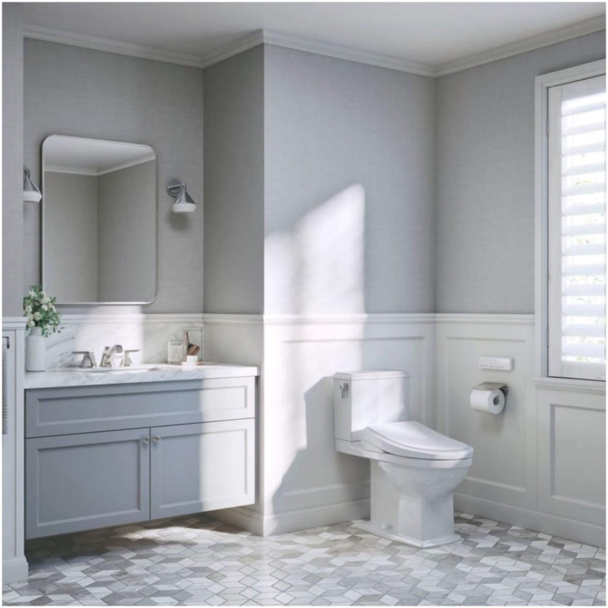 [SW4734AT40#01] TOTO S7A Washlet Elongated Bidet Toilet Seat With EWater And Classic Contemporary Lid