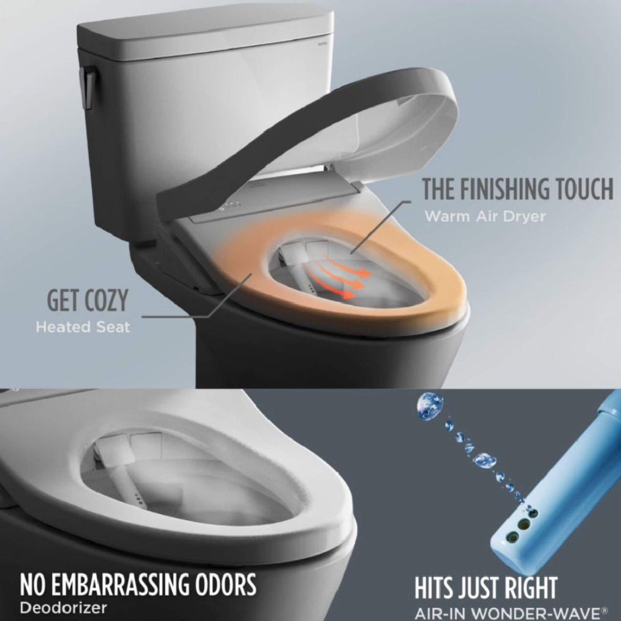[SW4736AT40#01] TOTO S7A Washlet Elongated Bidet Toilet Seat With EWater And Auto Open/Close Contemporary Lid