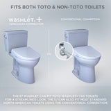 [SW4736AT40#01] TOTO S7A Washlet Elongated Bidet Toilet Seat With EWater And Auto Open/Close Contemporary Lid