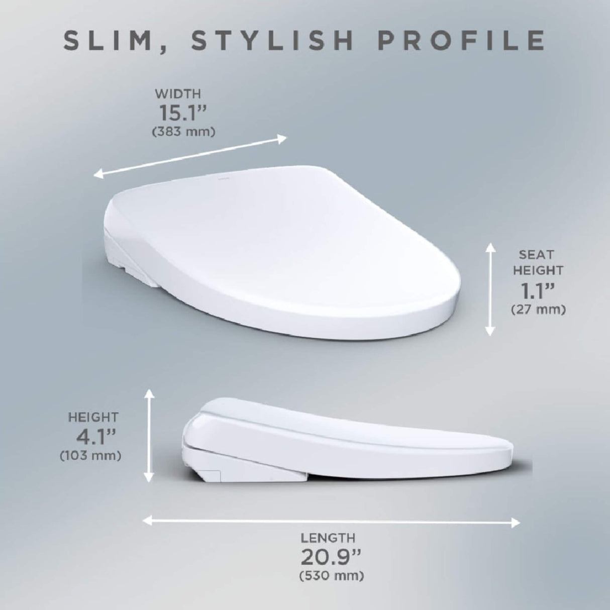 [SW4736AT40#01] TOTO S7A Washlet Elongated Bidet Toilet Seat With EWater And Auto Open/Close Contemporary Lid