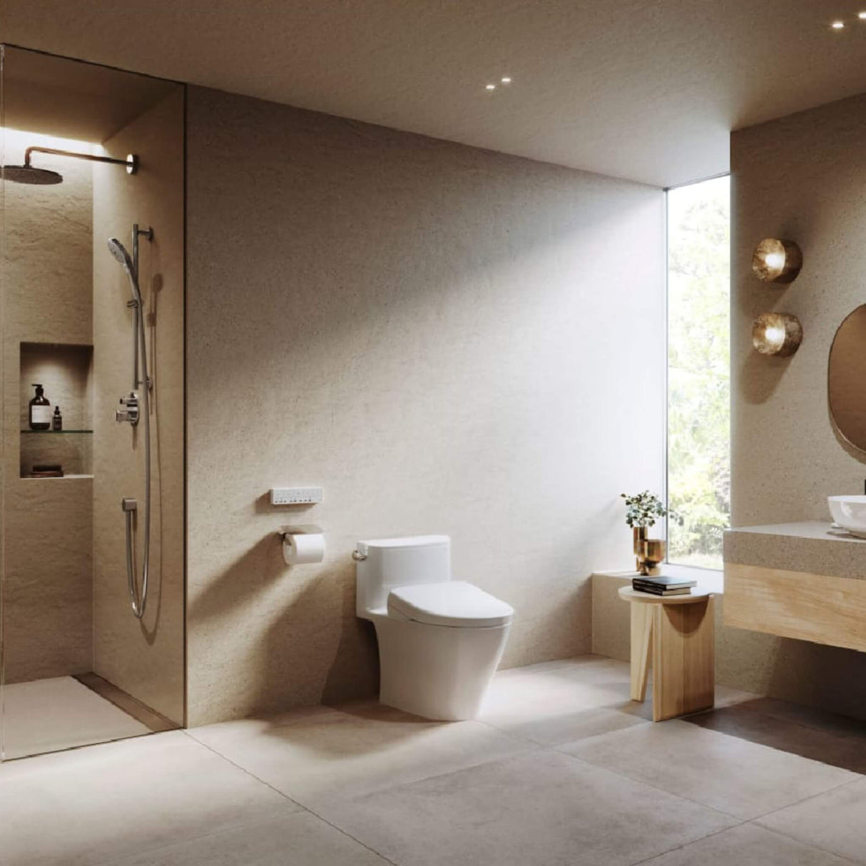 [SW4736AT40#01] TOTO S7A Washlet Elongated Bidet Toilet Seat With EWater And Auto Open/Close Contemporary Lid