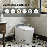 Factory HOROW T03-10 10 Inch Rough In Bidet Toilet with Tank & Pump