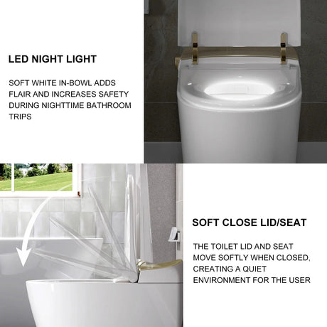 Best Quality HOROW T03 Smart Toilet with Golden Button for 12 Inch Rough In