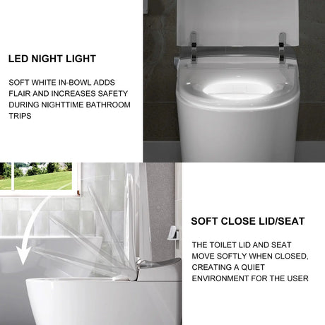 Latest HOROW T03 Tankless Smart Toilet with Power-Off Flush